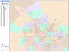 Las Vegas Digital Map Color Cast Style